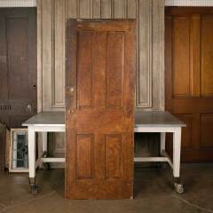 #15921 - 30x79&nbsp;Salvaged&nbsp;Antique&nbsp;4&nbsp;Panel&nbsp;Interior&nbsp;Door&nbsp;image