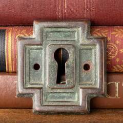 #18942 - Antique&nbsp;Door&nbsp;Keyhole&nbsp;Escutcheon&nbsp;Hardware&nbsp;image