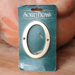 #21339 - Brass&nbsp;House&nbsp;Number&nbsp;0&nbsp;image