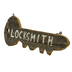 #23685 - Wood&nbsp;Key&nbsp;Locksmith&nbsp;Sign&nbsp;image