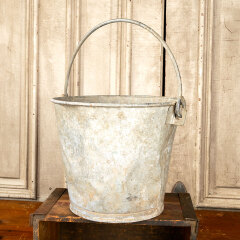 #24255 - Old&nbsp;Galvanized&nbsp;Metal&nbsp;Pail&nbsp;with&nbsp;Handle&nbsp;image