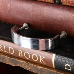 #27138 - Vintage&nbsp;Chrome&nbsp;Furniture&nbsp;Drawer&nbsp;Handle&nbsp;Pull&nbsp;image