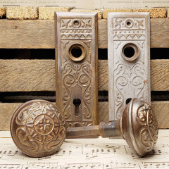 #27351 - Antique&nbsp;Penn&nbsp;Magnolia&nbsp;Door&nbsp;Hardware&nbsp;Set&nbsp;image