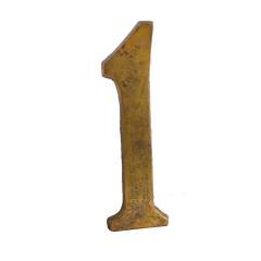 #28298 - Salvaged&nbsp;Brass&nbsp;Number&nbsp;1&nbsp;image