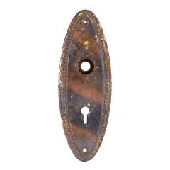 #23938 - Oval&nbsp;Japanned&nbsp;Doorknob&nbsp;Backplate&nbsp;image