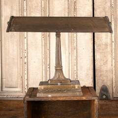 #30158 - Antique&nbsp;Banker's&nbsp;Library&nbsp;Desk&nbsp;Brass&nbsp;Lamp&nbsp;image