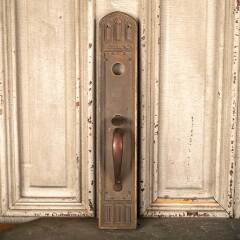 #32969 - Antique&nbsp;Welch&nbsp;Bronze&nbsp;Gothic&nbsp;Door&nbsp;Handle&nbsp;image