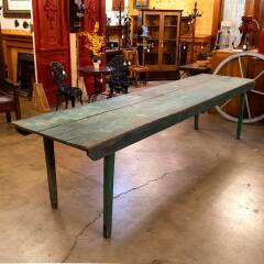 #33003 - Antique&nbsp;Wood&nbsp;Harvest&nbsp;Table&nbsp;w/&nbsp;Folding&nbsp;Legs&nbsp;image