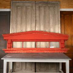 #38007 - Salvaged&nbsp;Painted&nbsp;Wood&nbsp;Entry&nbsp;Door&nbsp;Pediment&nbsp;image