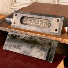 #38390 - Antique&nbsp;LETTERS&nbsp;Door&nbsp;Mail&nbsp;Slot&nbsp;Hardware&nbsp;image