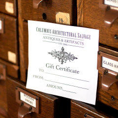 #38401 - Columbus&nbsp;Architectural&nbsp;Salvage&nbsp;GIFT&nbsp;CERTIFICATE&nbsp;image