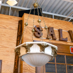 #38510 - Salvaged&nbsp;Antique&nbsp;Plaster&nbsp;Cherub&nbsp;Chandelier&nbsp;image