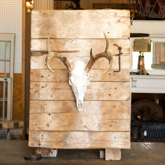 #39781 - Deer&nbsp;Skull&nbsp;Mounted&nbsp;on&nbsp;Primitive&nbsp;Wood&nbsp;Door&nbsp;image