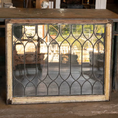 #39796 - Salvaged&nbsp;Antique&nbsp;Leaded&nbsp;Glass&nbsp;Window&nbsp;Sash&nbsp;image