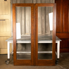 #40142 - 54x79&nbsp;Salvaged&nbsp;Oak&nbsp;Full&nbsp;View&nbsp;Storm&nbsp;Doors&nbsp;image