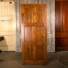 #40253 - 33x79&nbsp;Salvaged&nbsp;6&nbsp;Panel&nbsp;Oak&nbsp;Interior&nbsp;Door&nbsp;image