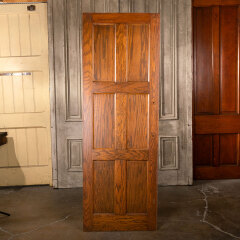 #40260 - 28x80&nbsp;Salvaged&nbsp;6&nbsp;Panel&nbsp;Oak&nbsp;Interior&nbsp;Door&nbsp;image