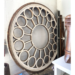#40346 - Salvaged&nbsp;Round&nbsp;Wood&nbsp;Church&nbsp;Window&nbsp;Frame&nbsp;image