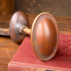 #40408 - Antique&nbsp;Brass&nbsp;Oval&nbsp;Doorknobs&nbsp;image