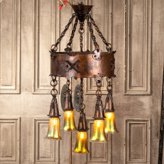 #40607 - Arts&nbsp;&&nbsp;Crafts&nbsp;Copper&nbsp;Style&nbsp;Chandelier&nbsp;image