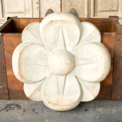 #41610 - Antique&nbsp;Carved&nbsp;Wood&nbsp;Floral&nbsp;Rosette&nbsp;image