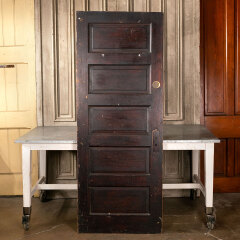 #41617 - 30x77&nbsp;Antique&nbsp;5&nbsp;Panel&nbsp;Pine&nbsp;Interior&nbsp;Door&nbsp;image