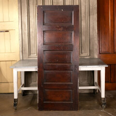 #41621 - 30x77&nbsp;Antique&nbsp;5&nbsp;Panel&nbsp;Pine&nbsp;Interior&nbsp;Door&nbsp;image