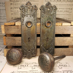 #41632 - Antique&nbsp;Corbin&nbsp;Loraine&nbsp;Interior&nbsp;Doorknob&nbsp;Set&nbsp;image