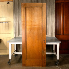 #41863 - 32x83&nbsp;Salvaged&nbsp;1&nbsp;Panel&nbsp;Oak&nbsp;Interior&nbsp;Door&nbsp;image
