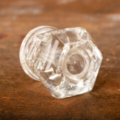 #42858 - Vintage&nbsp;Clear&nbsp;Glass&nbsp;Hexagonal&nbsp;Furniture&nbsp;Knob&nbsp;image