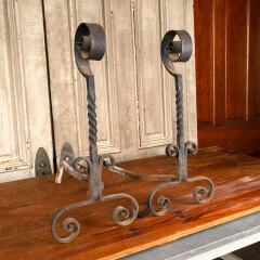 #42890 - Antique&nbsp;Wrought&nbsp;Iron&nbsp;Fireplace&nbsp;Andirons&nbsp;image