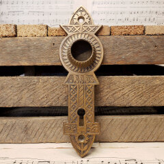 #42923 - Antique&nbsp;Chicago&nbsp;Eclipse&nbsp;Doorknob&nbsp;Backplate&nbsp;image