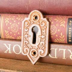 #43124 - Ornate&nbsp;Antique&nbsp;Bronze&nbsp;Keyhole&nbsp;Escutcheon&nbsp;image
