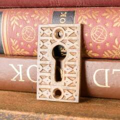 #43129 - Antique&nbsp;Ornate&nbsp;Bronze&nbsp;Keyhole&nbsp;Escutcheon&nbsp;image
