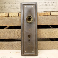 #43524 - Antique&nbsp;Metal&nbsp;Interior&nbsp;Doorknob&nbsp;Backplate&nbsp;image