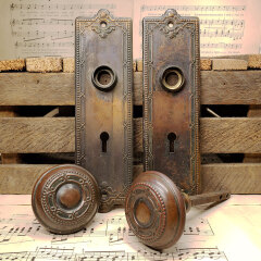 #43525 - Antique&nbsp;Russwin&nbsp;Mecca&nbsp;Door&nbsp;Hardware&nbsp;Set&nbsp;image