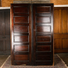 #43860 - 62x89&nbsp;Salvaged&nbsp;Antique&nbsp;6&nbsp;Panel&nbsp;Pocket&nbsp;Doors&nbsp;image