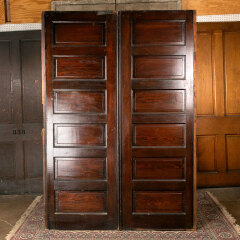 #43861 - 62x89&nbsp;Salvaged&nbsp;Antique&nbsp;6&nbsp;Panel&nbsp;Pocket&nbsp;Doors&nbsp;image