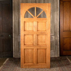 #43872 - 36x79&nbsp;Salvaged&nbsp;Wood&nbsp;Entry&nbsp;Door&nbsp;w/&nbsp;Fan&nbsp;Lite&nbsp;image