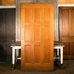 #43994 - 43x90&nbsp;Salvaged&nbsp;Vintage&nbsp;9&nbsp;Panel&nbsp;Oak&nbsp;Door&nbsp;image