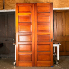 #44061 - 56x96&nbsp;Salvaged&nbsp;Antique&nbsp;12&nbsp;Panel&nbsp;Pocket&nbsp;Door&nbsp;image