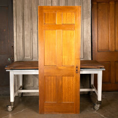 #44207 - 30x78&nbsp;Salvaged&nbsp;Vintage&nbsp;6&nbsp;Panel&nbsp;Interior&nbsp;Door&nbsp;image