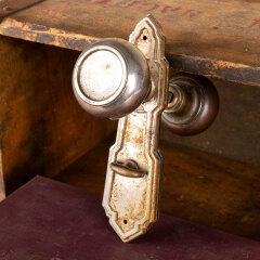 #44220 - Salvaged&nbsp;Antique&nbsp;Art&nbsp;Deco&nbsp;Door&nbsp;Hardware&nbsp;Set&nbsp;image