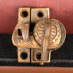 #44528 - Antique&nbsp;Bronze&nbsp;Sash&nbsp;Window&nbsp;Lock&nbsp;&&nbsp;Keeper&nbsp;image