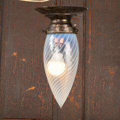 #44613 - Flush&nbsp;Mount&nbsp;Ceiling&nbsp;Light&nbsp;with&nbsp;Swirl&nbsp;Globe&nbsp;image