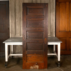 #44960 - 30x79&nbsp;Salvaged&nbsp;Antique&nbsp;5&nbsp;Panel&nbsp;Interior&nbsp;Door&nbsp;image