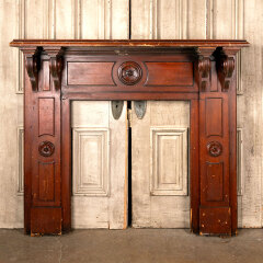 #44964 - Salvaged&nbsp;Antique&nbsp;Wood&nbsp;Fireplace&nbsp;Mantel&nbsp;image