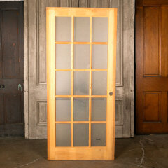 #45036 - 36x80&nbsp;Modern&nbsp;15&nbsp;Lite&nbsp;Wood&nbsp;French&nbsp;Door&nbsp;image