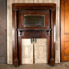#45050 - Salvaged&nbsp;Fireplace&nbsp;Mantel&nbsp;w/&nbsp;Beveled&nbsp;Mirror&nbsp;image