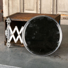 #45242 - Antique&nbsp;Large&nbsp;Round&nbsp;Beveled&nbsp;Shaving&nbsp;Mirror&nbsp;image